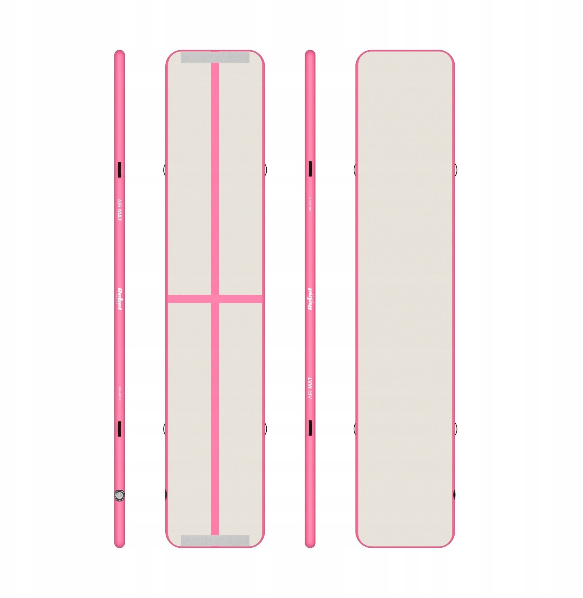Rebel Ścieżka gimnastyczna, akrobatyczna Airtrack 500x100x10 - pink (RBA-4703-P)
