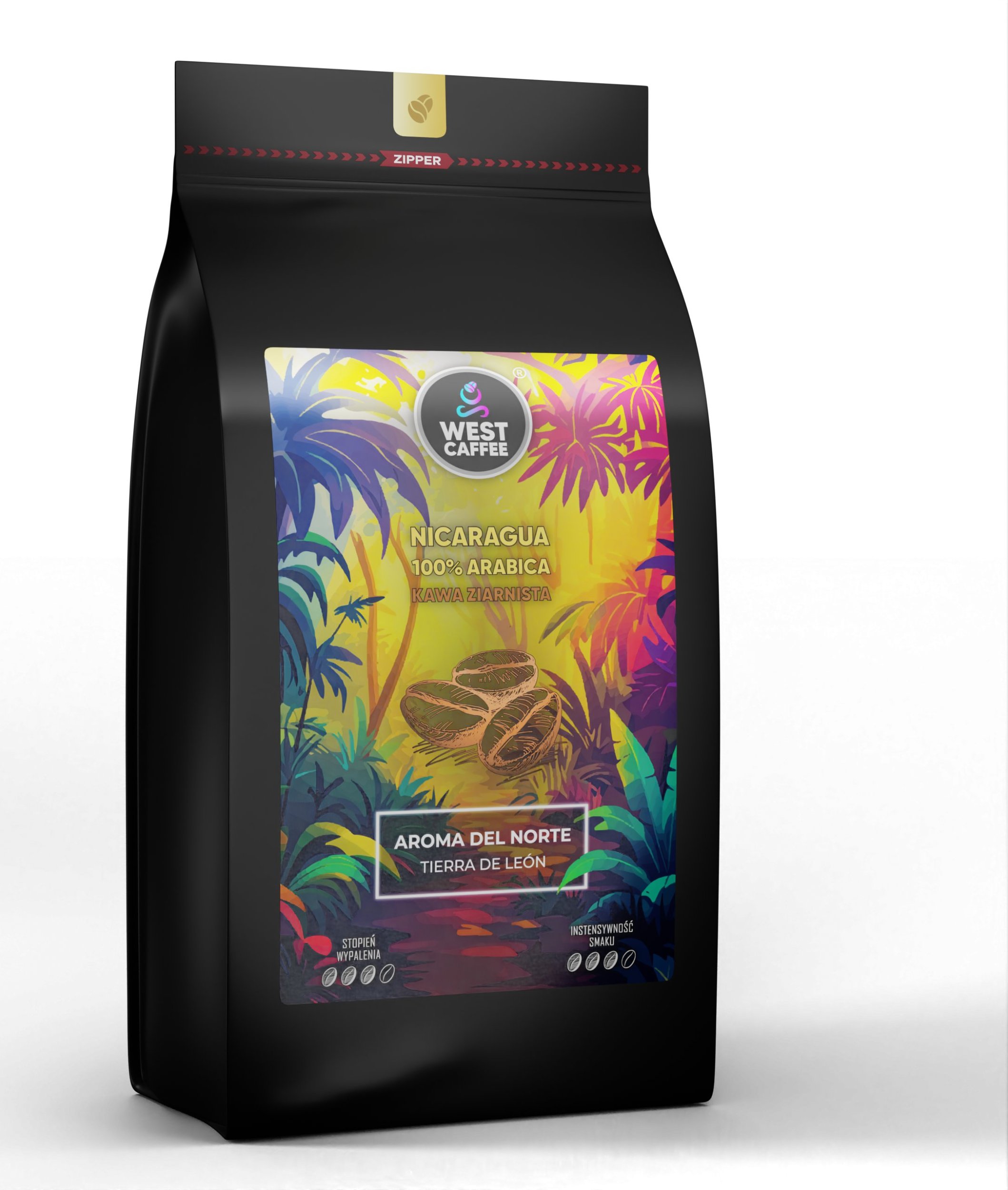 Kawa ziarnista West Caffee Nicaragua Aromat Północy Ziemia Lwa