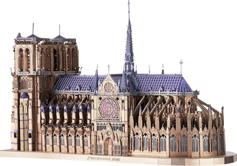 Piececool Piececool Puzzle Metalowe Model 3D - Katedra Notre Dame