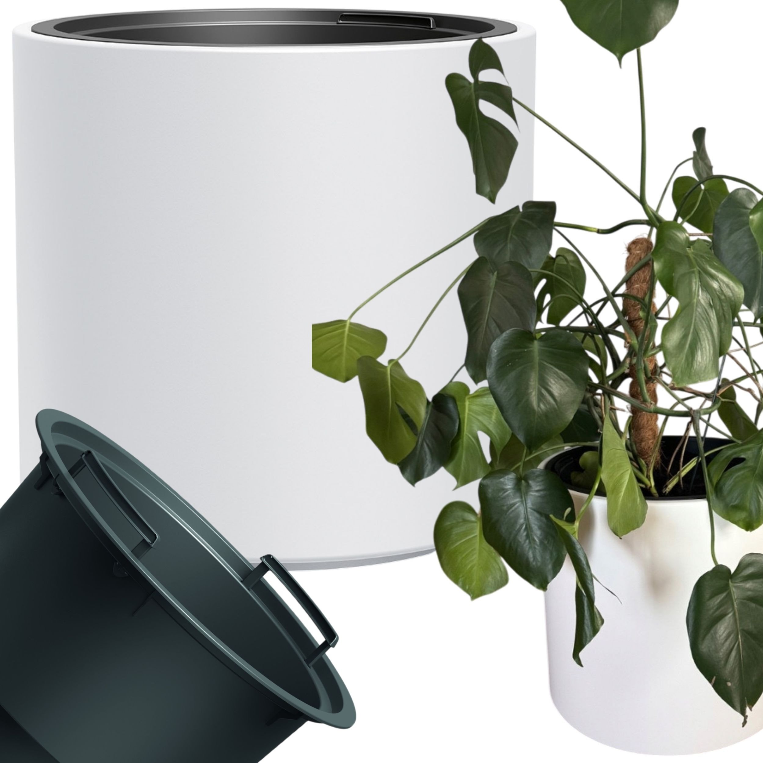 Doniczka okrągła 39cm z wkładem Donica + wkład dystansowy