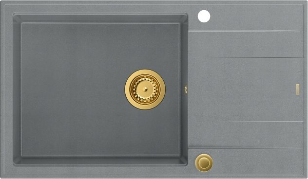 Zlewozmywak GraniteQ EVAN 136 XL zlewozmywak z syfonem Push To Open 1-komorowy z/o (860x500x210; kom...