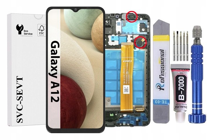UTS-Group Wyświetlacz Do Samsung Galaxy A12 A125 A125F Ramka Oryginał LCD Ekran