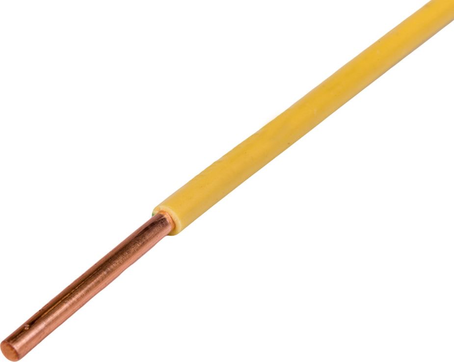 Elektrokabel Przewód instalacyjny H07V-U (DY) 6 żółto-zielony /100m/