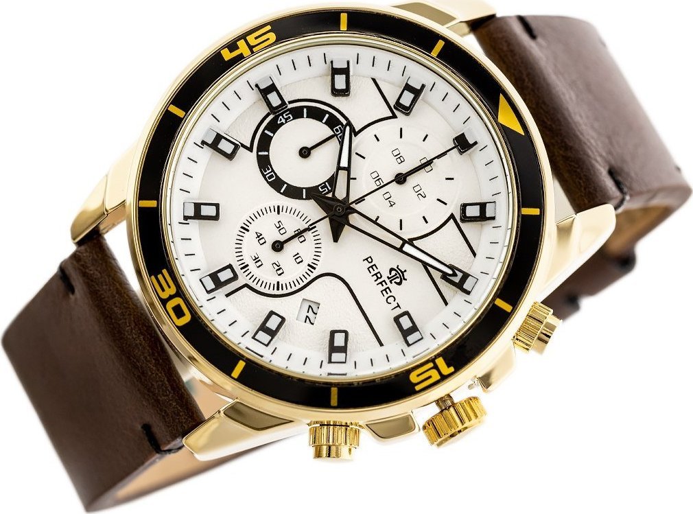Zegarek Perfect ZEGAREK MĘSKI PERFECT CH02L - CHRONOGRAF (zp351b)