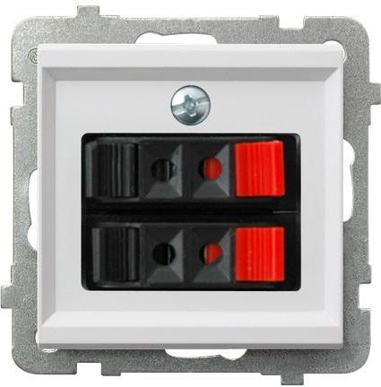 Ospel Gniazdo głośnikowe Sonata podwójne biały (GG-2R/m/00)