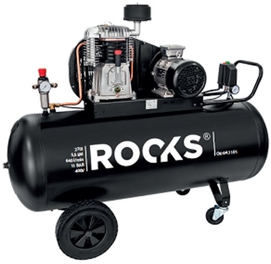 ROOKS KOMPRESOR TŁOKOWY 270 L - 5,5 KM - 640 L/MIN - 11 BAR - 400V