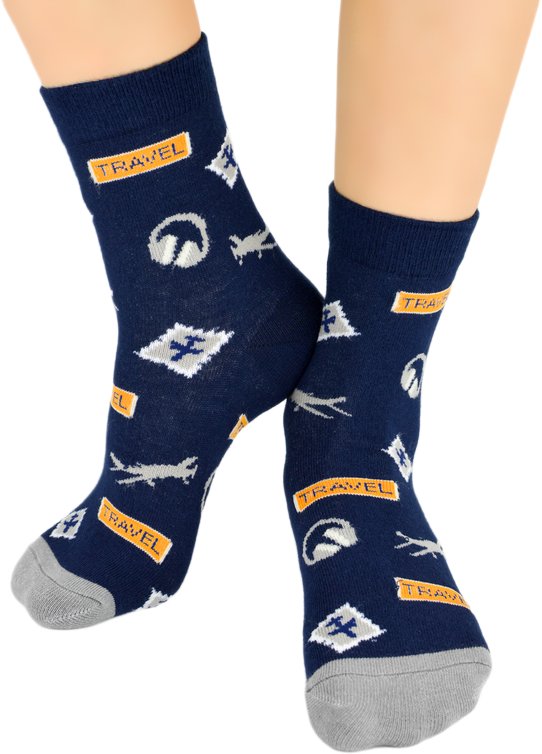 Skarpety bawełniane chłopięce EUR 23-26 SB001-B-04-D