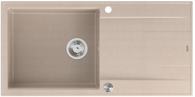 Zlewozmywak GraniteQ EVAN 146 XL zlewozmywak z syfonem Push 2 Open 1-komorowy z/o (1000x500x210; kom...