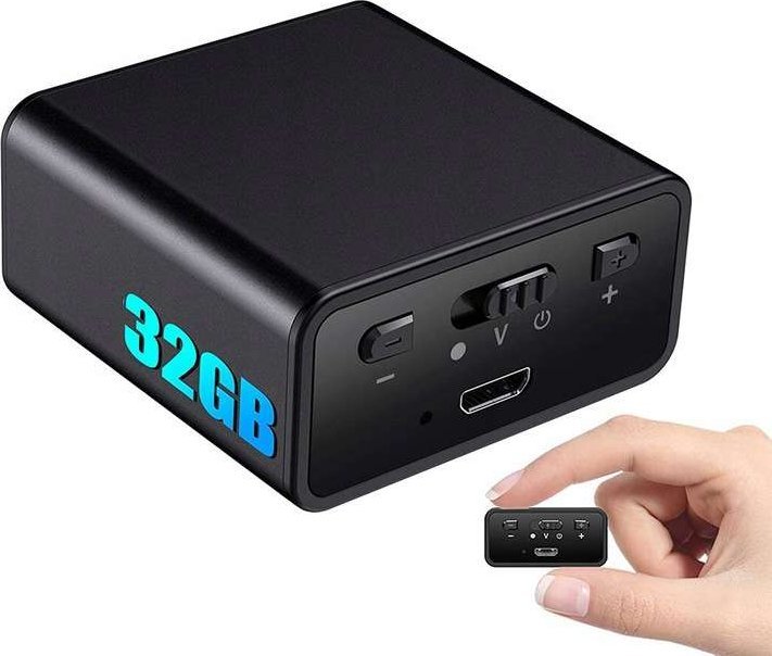 Dyktafon Dyktafon szpiegowski z detekcją dźwięku Q65 - podsłuch z magnesem i pamięcią 32GB