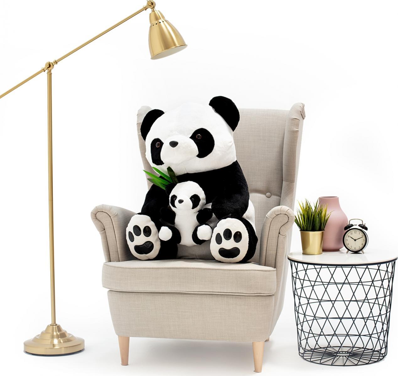 Фото - М'яка іграшка BLUBELL Maskotka pluszowa Miś Gigant Panda z dzieckiem 80 cm