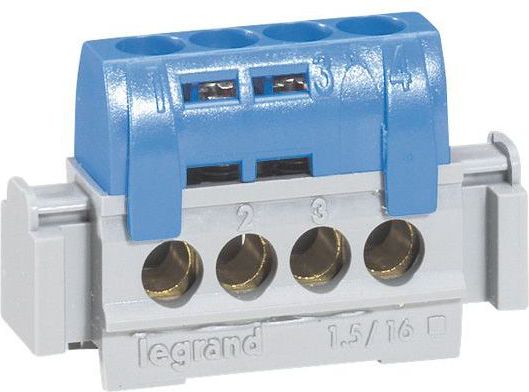 Legrand Listwa przyłączowa N-4 IP2x 1,5-16 mm2 niebieska 004840