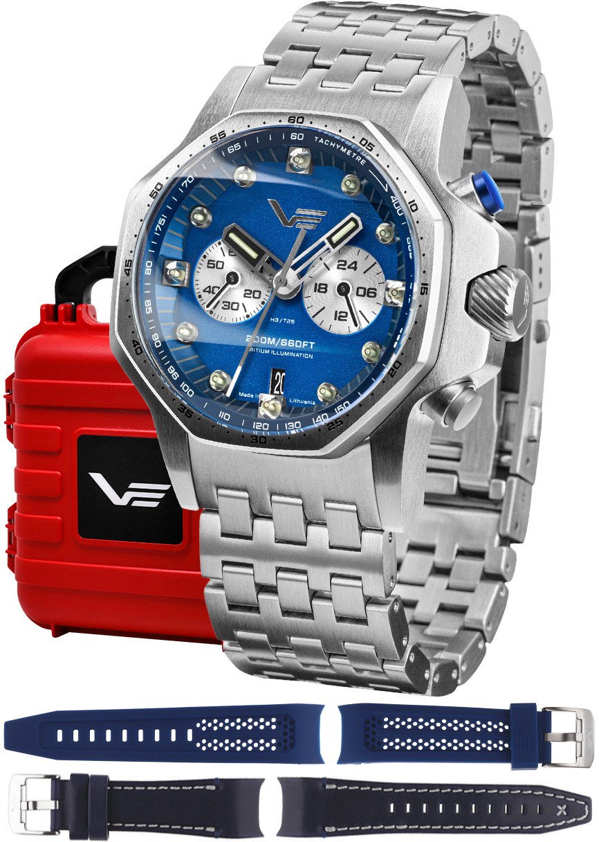 Zegarek męski Vostok Europe VK64-640A700B srebrny