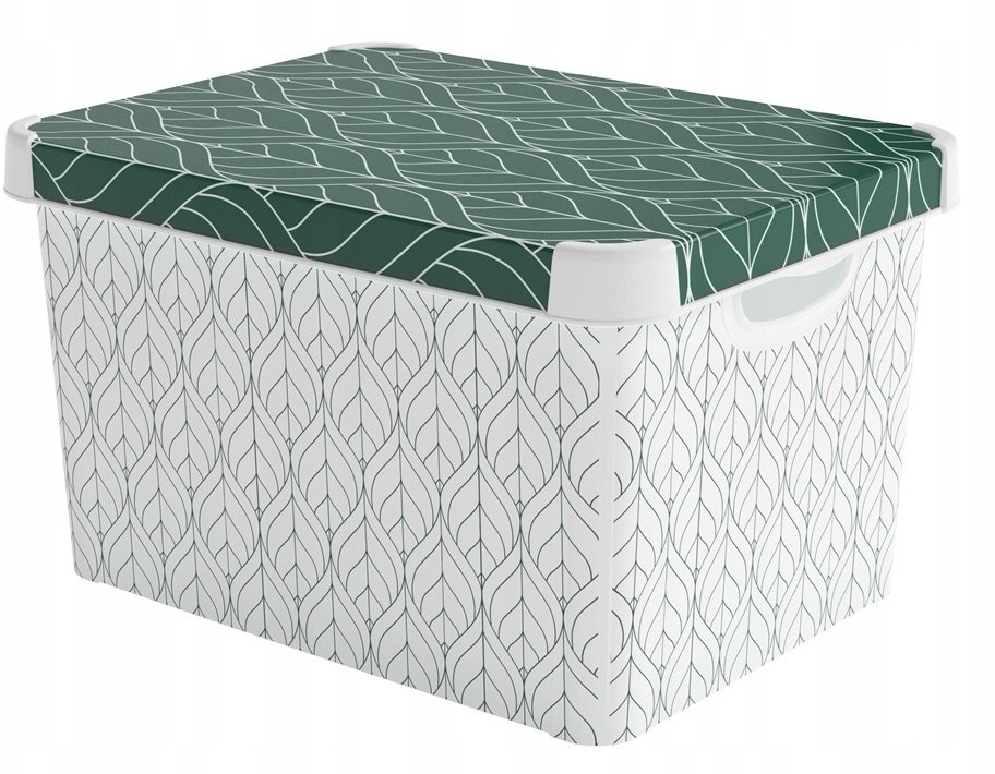 Curver Box with lid Deco Stockholm L 39.5x29.5x23.5cm Green Leaves (0804711Y89)