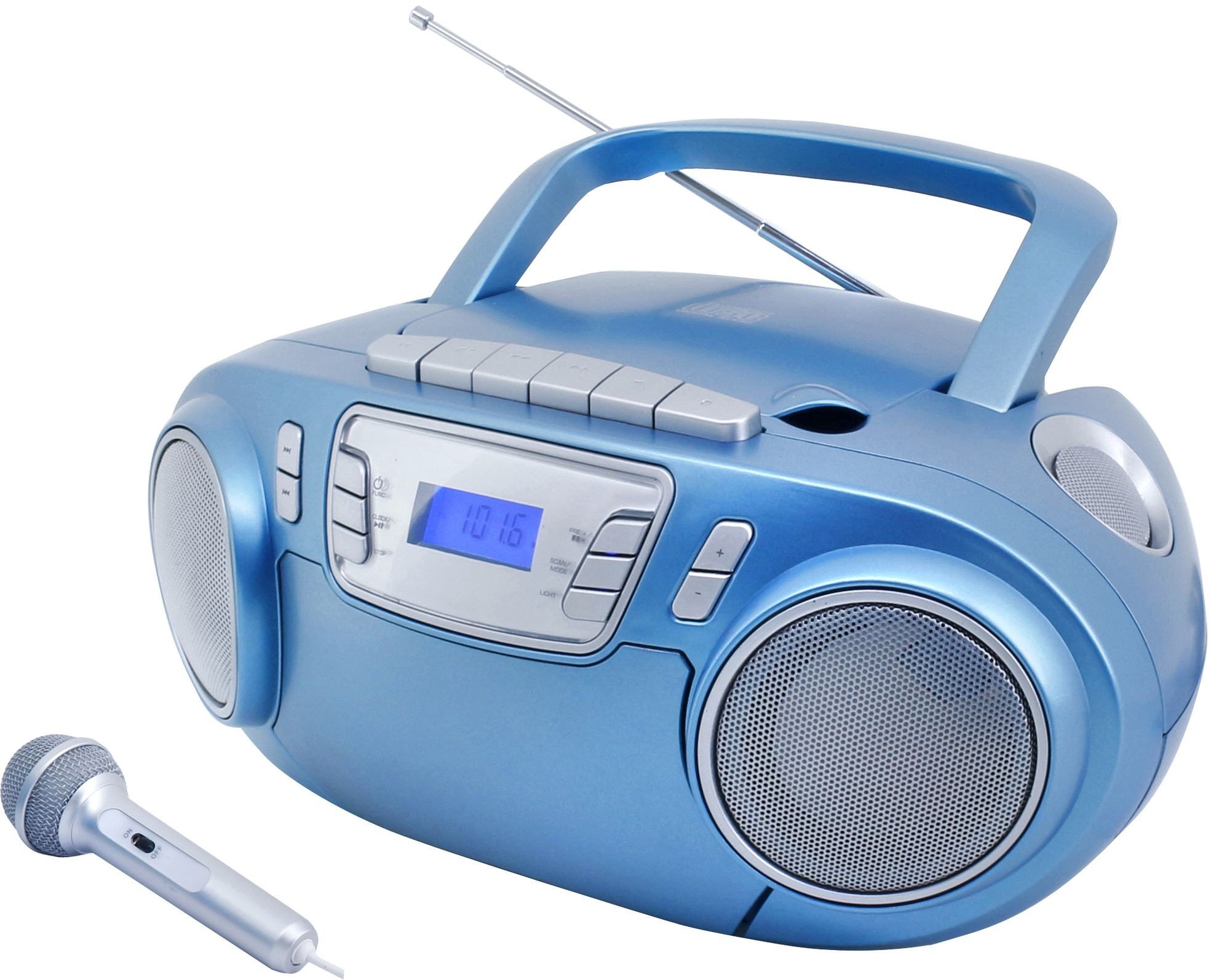Radioodtwarzacz Soundmaster BOOMBOX SOUNDMASTER SCD5800BL FM-PLL, CD/CD-R/RW, kaseta, USB, MIKROFON, ŚWIATŁA