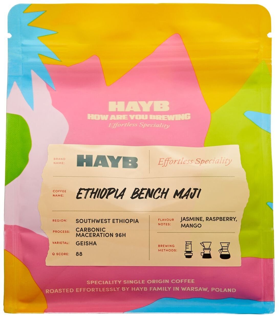Kawa ziarnista HAYB Ethiopia Bench Maji 200 g