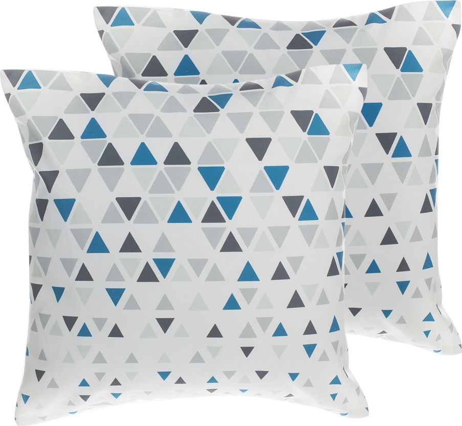 Zdjęcia - Poduszka Shumee Zestaw 2 poduszek dekoracyjnych w trójkąty 45 x 45 cm niebiesko-sza 