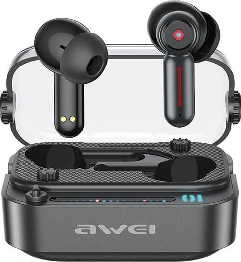 Słuchawki Awei AWEI słuchawki Bluetooth 5.3 T58 ANC + stacja dokująca czarny/black
