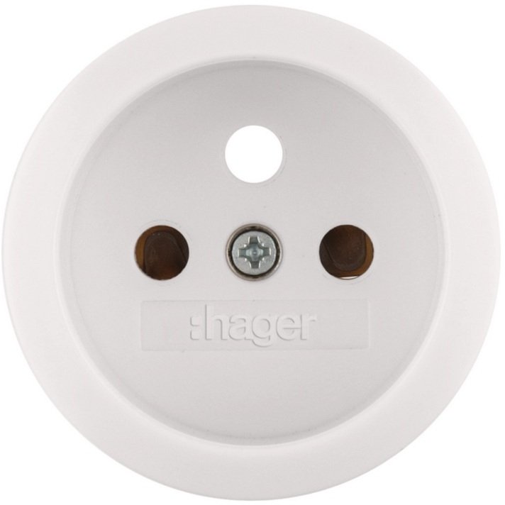 Hager Serie 1930 Glas Płytka czołowa z przysłonami styków do gniazda z uz. white WTS7500PW