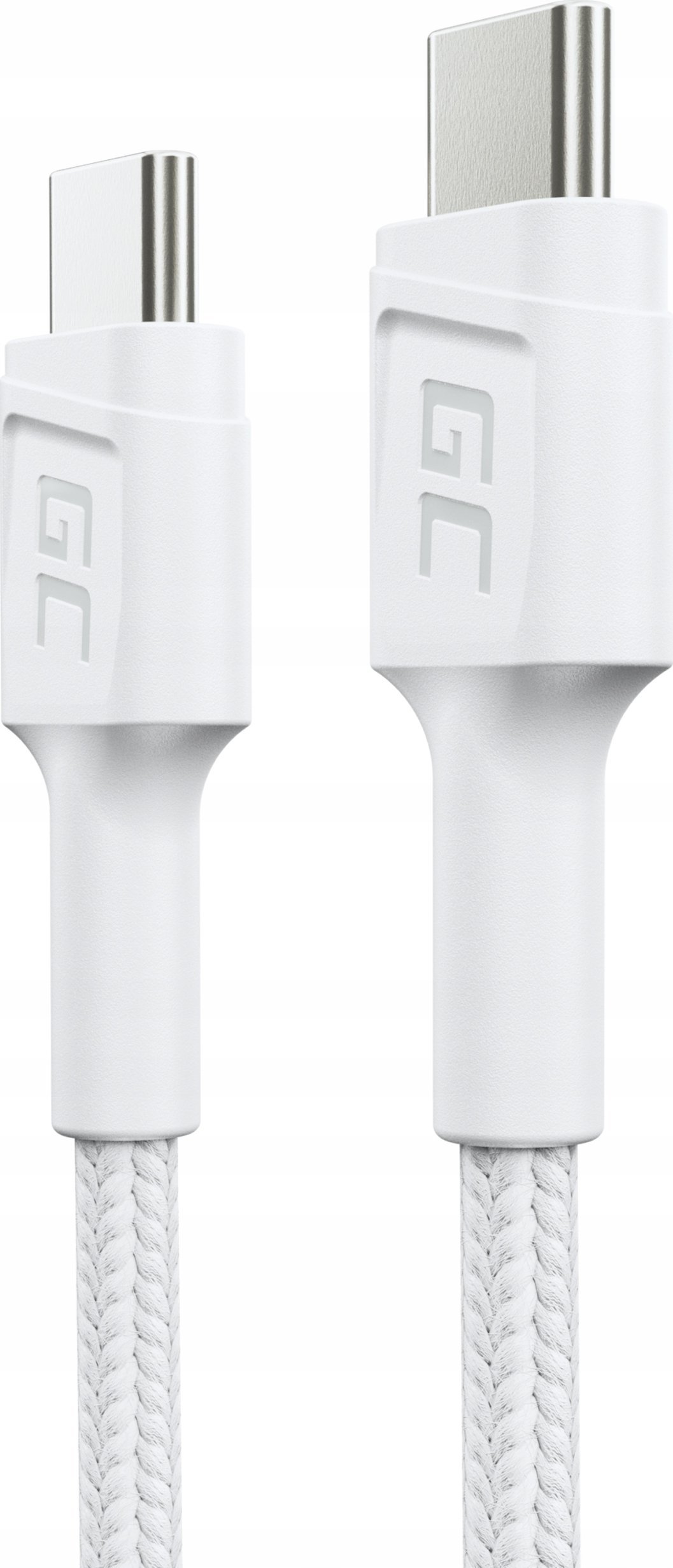 Kabel USB Green Cell USB-C - USB-C 0.3 m Biały (KABGC31W)