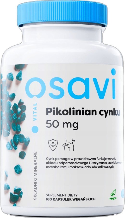 Osavi Pikolinian Cynku, 50mg - 180 kapsułek