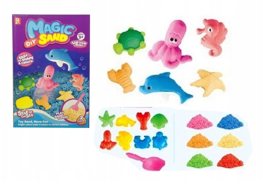 Piasek 3D z foremkami 2kol w zestawie G7813 06261