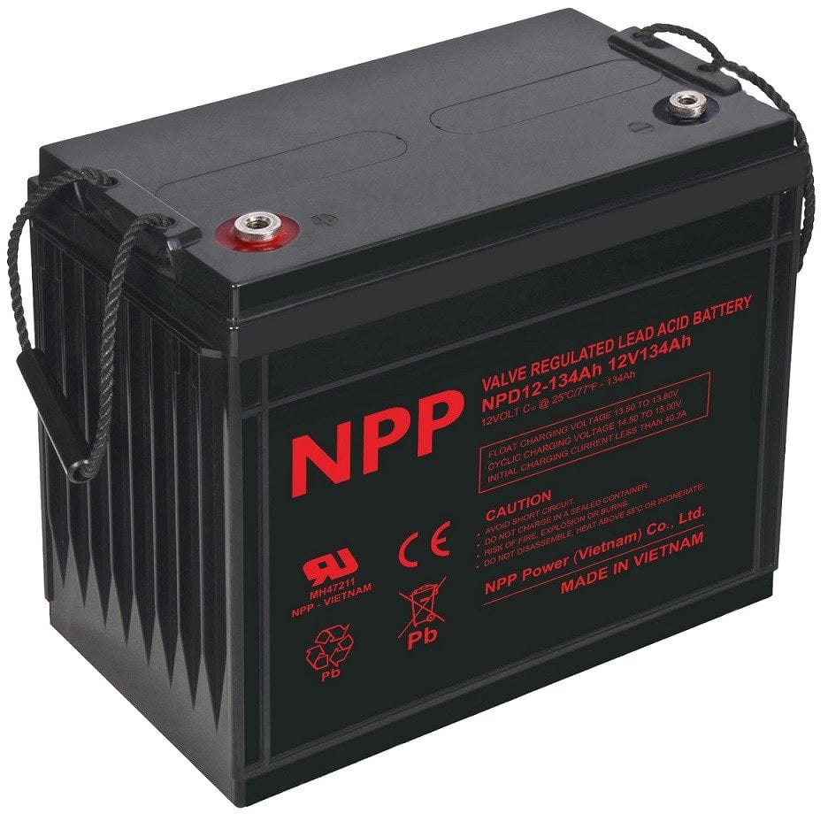 Battery 12V 134Ah T16(M8) Pb deep discharge AGM NPP
