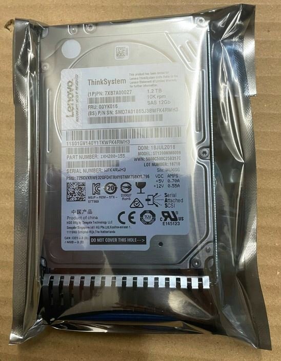 Dysk serwerowy Lenovo ThinkSystem 1.2TB 2.5" 10K SAS Hot Swap (00YK016)