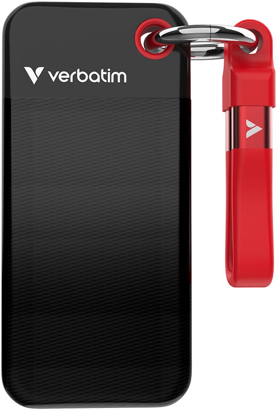 Dysk zewnętrzny SSD Verbatim Pocket 128GB Czarno-czerwony (32434)