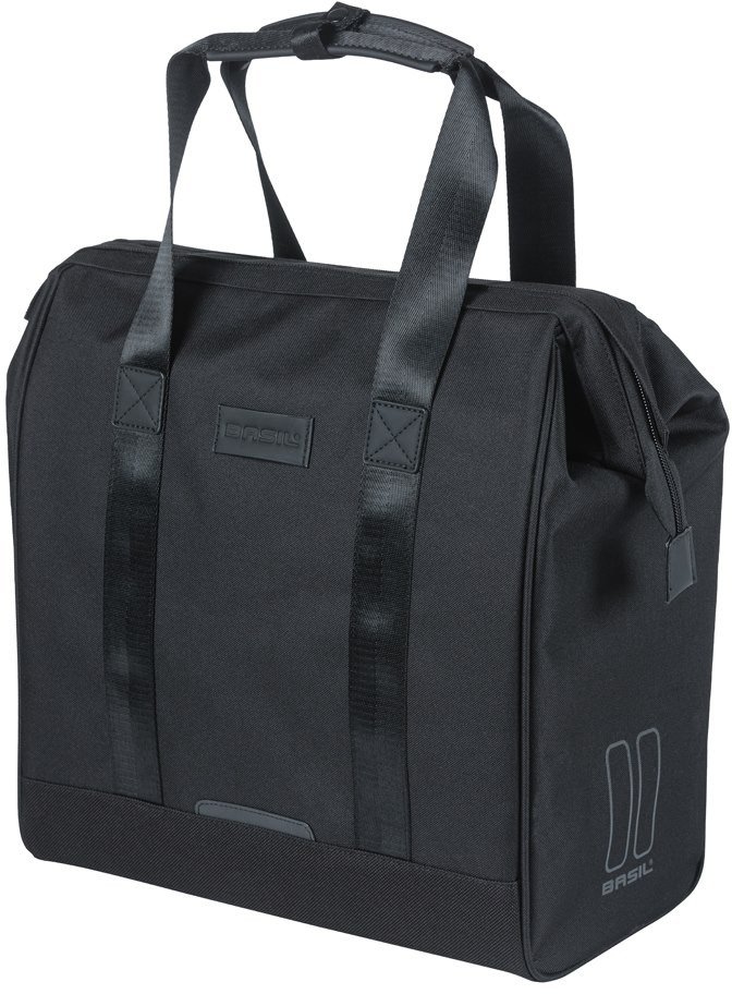Basil Sakwa miejska pojedyncza BASIL GRAND BICYCLE SHOPPER 23L, MIK Hooks System, wodoodporna black ...