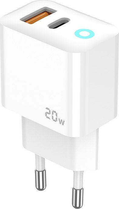 Ładowarka Jellico JELLICO ładowarka sieciowa EU11 PD 20W 1xUSB-C + 1xUSB QC3.0 + kabel USB-C - Lightning Biały