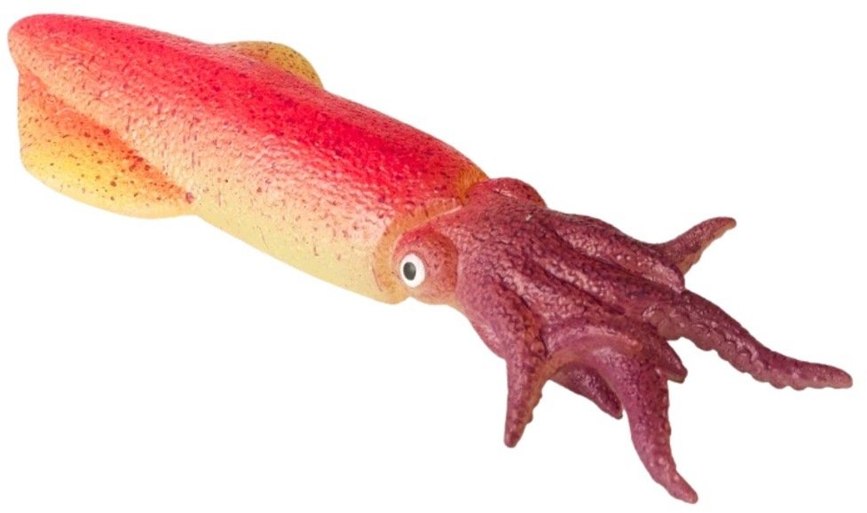 Figurka LeanToys Kałamarnica Gumowa Figurka Rozciągliwa Realistyczna Zwierzę Morskie 14 cm