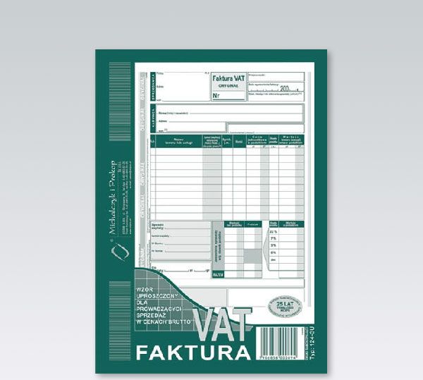 Michalczyk & Prokop D FAKT.VAT OD BRUTTO A5 2SKŁ 124-3E FAKTURA DRUK