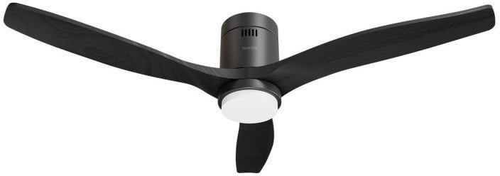 Hombli smarter Deckenventilator mit Licht, Black & Black Wood