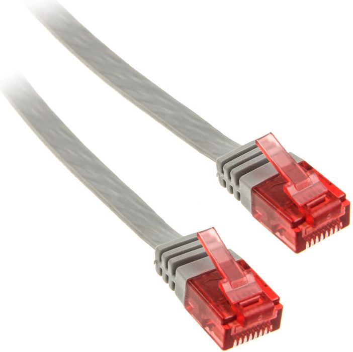 Фото - Кабель InLine 10m - kabel sieciowy U/UTP - 1000 Mbit - Cat.6 - RJ45 - szary (7160 