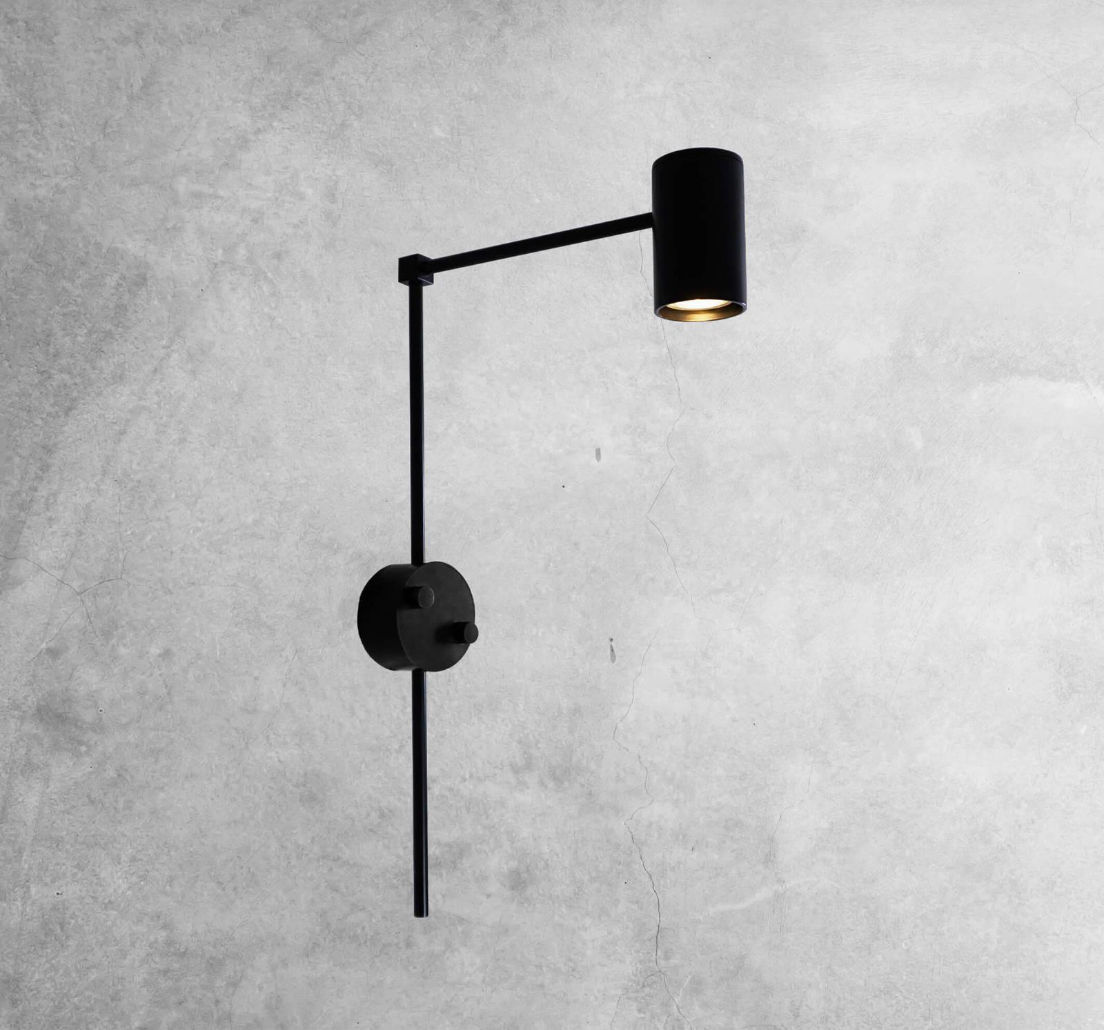 Kinkiet Shilo LAMPA ścienna DAKATA 4490 Shilo metalowa OPRAWA downlight tuba czarna
