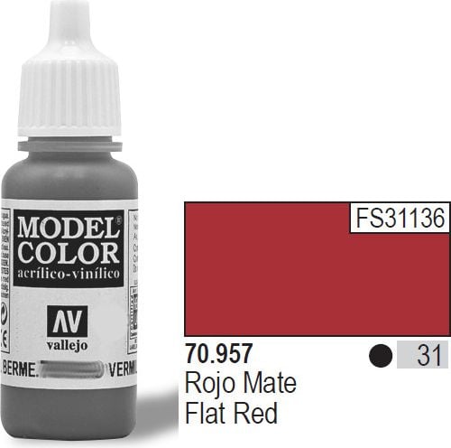 Vallejo Farba Nr31 Flat Red Matt 17ml - 70957