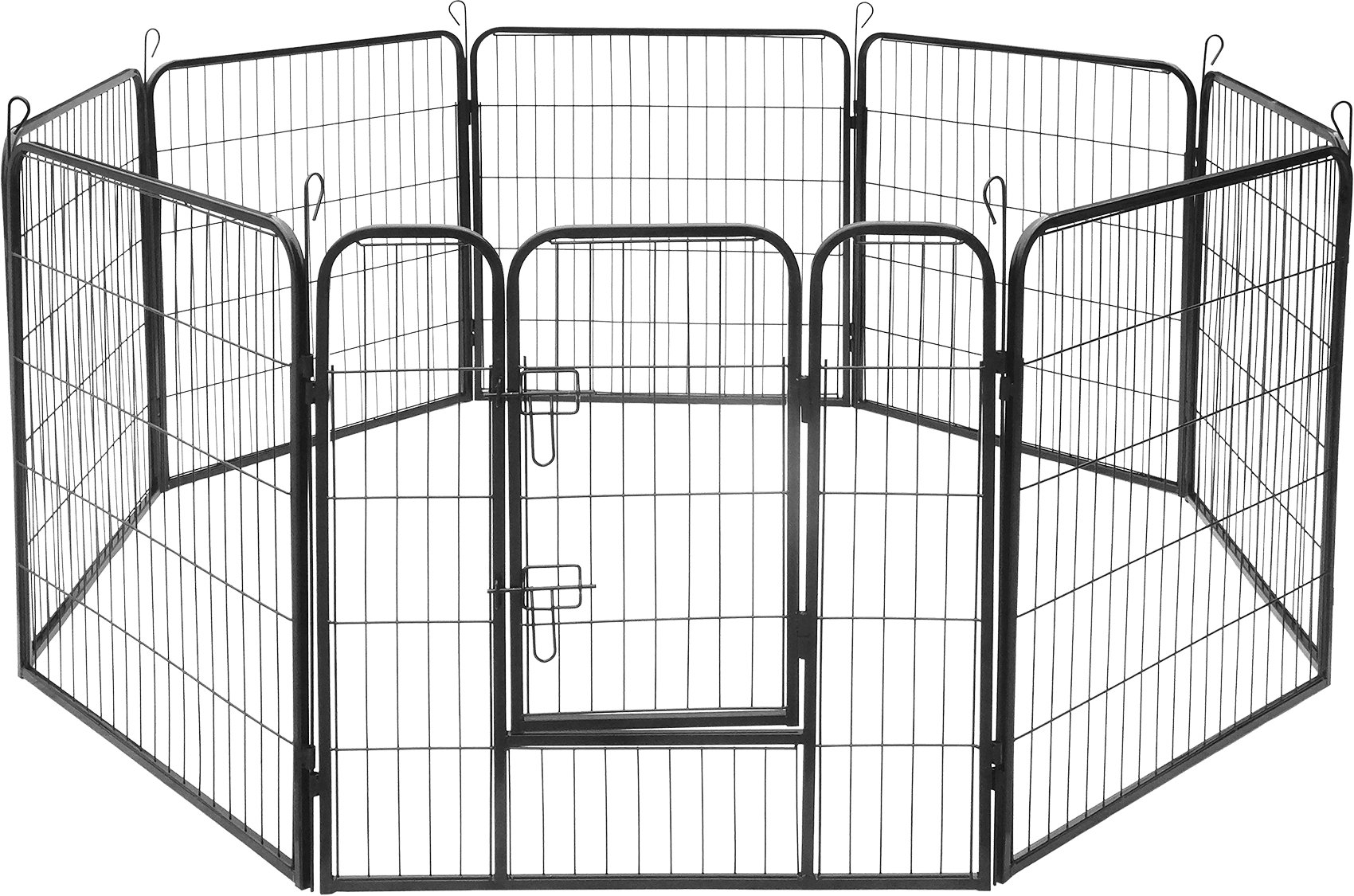 Rebel Modułowy kojec dla psa, stalowa zagroda, rozmiar L, 8 paneli 80x80 cm , REBEL ANIMALS