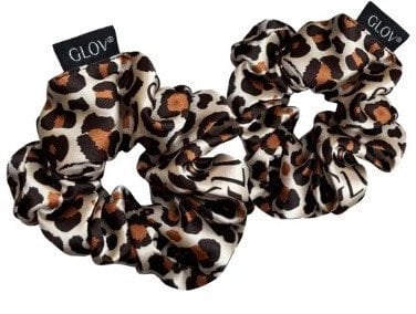Glov Satin Scrunchies satynowe gumki do włosów S Cheetah 2szt