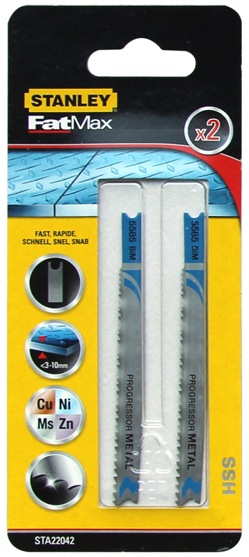 Stanley Brzeszczoty do wyrzynarek typu U HSS91,5x75mm 2szt. do metalu - STA22042