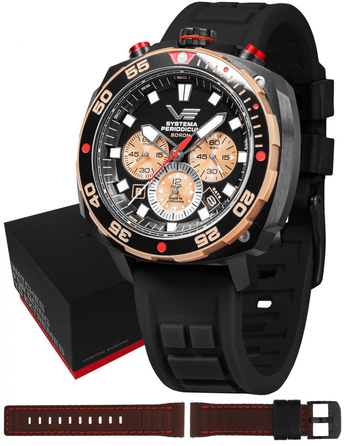 Zegarek Vostok Europe Zegarek męski Vostok Europe VK67-650E721SB czarny