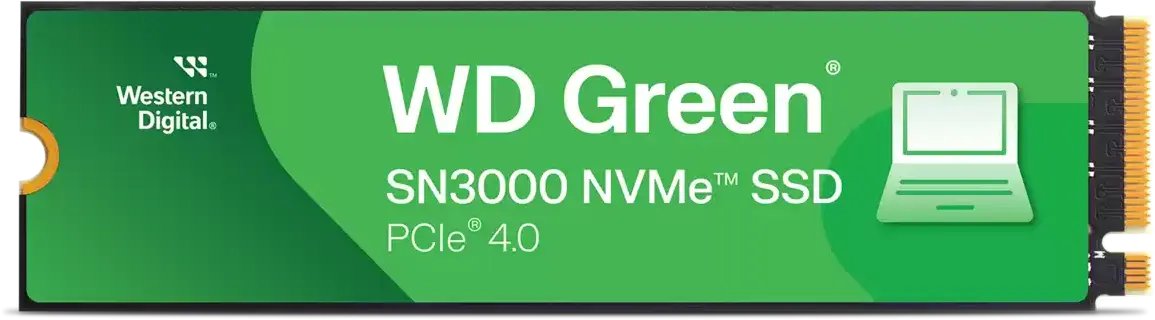 Dysk SSD SanDisk Green SN3000 500GB M.2 2280 PCI-E x4 Gen4 NVMe (WDS500G4G0E)