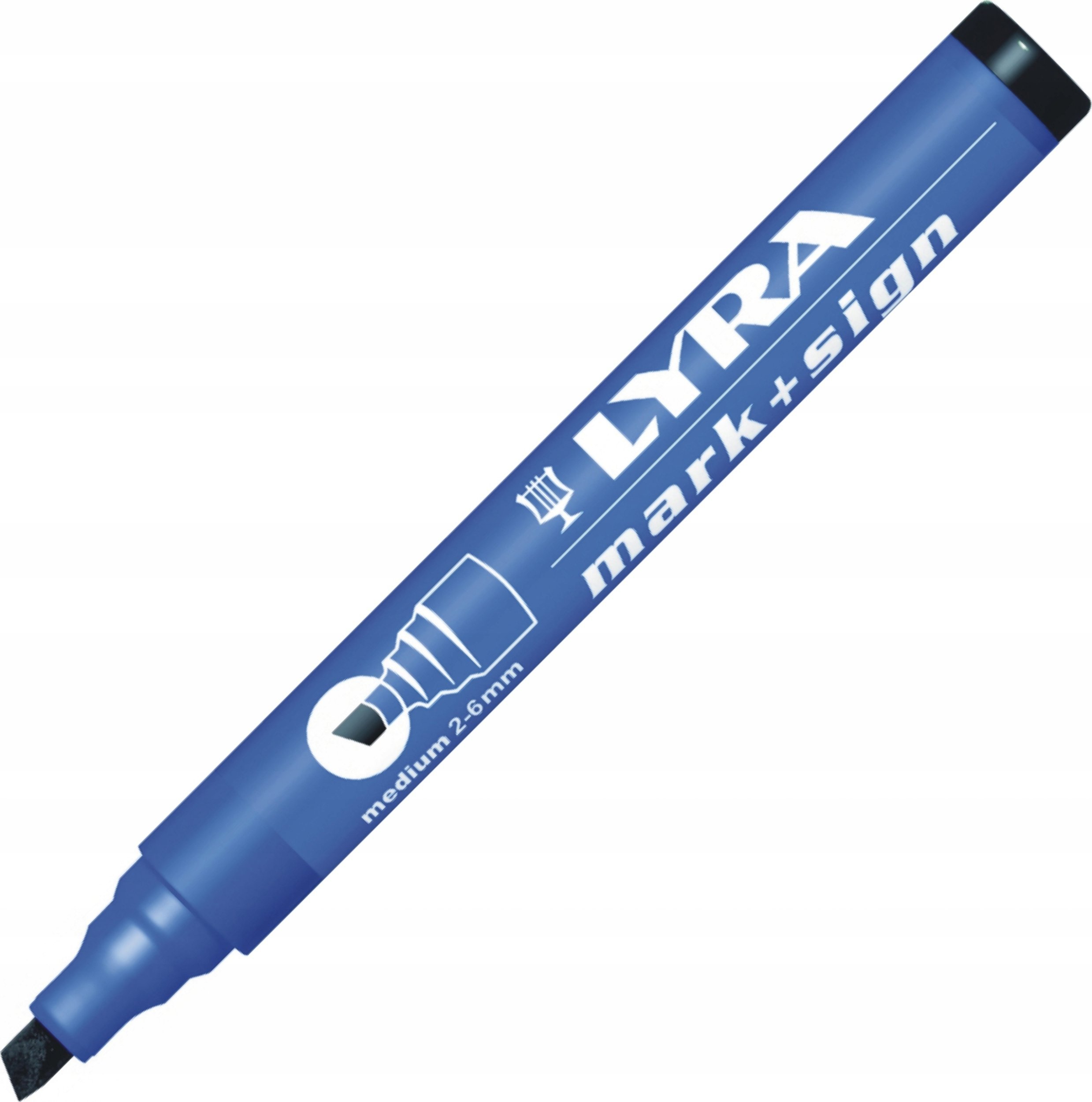 Lyra Marker Permanentny 2-6mm - wodoodporny, ścięty, czarny (L4010099)