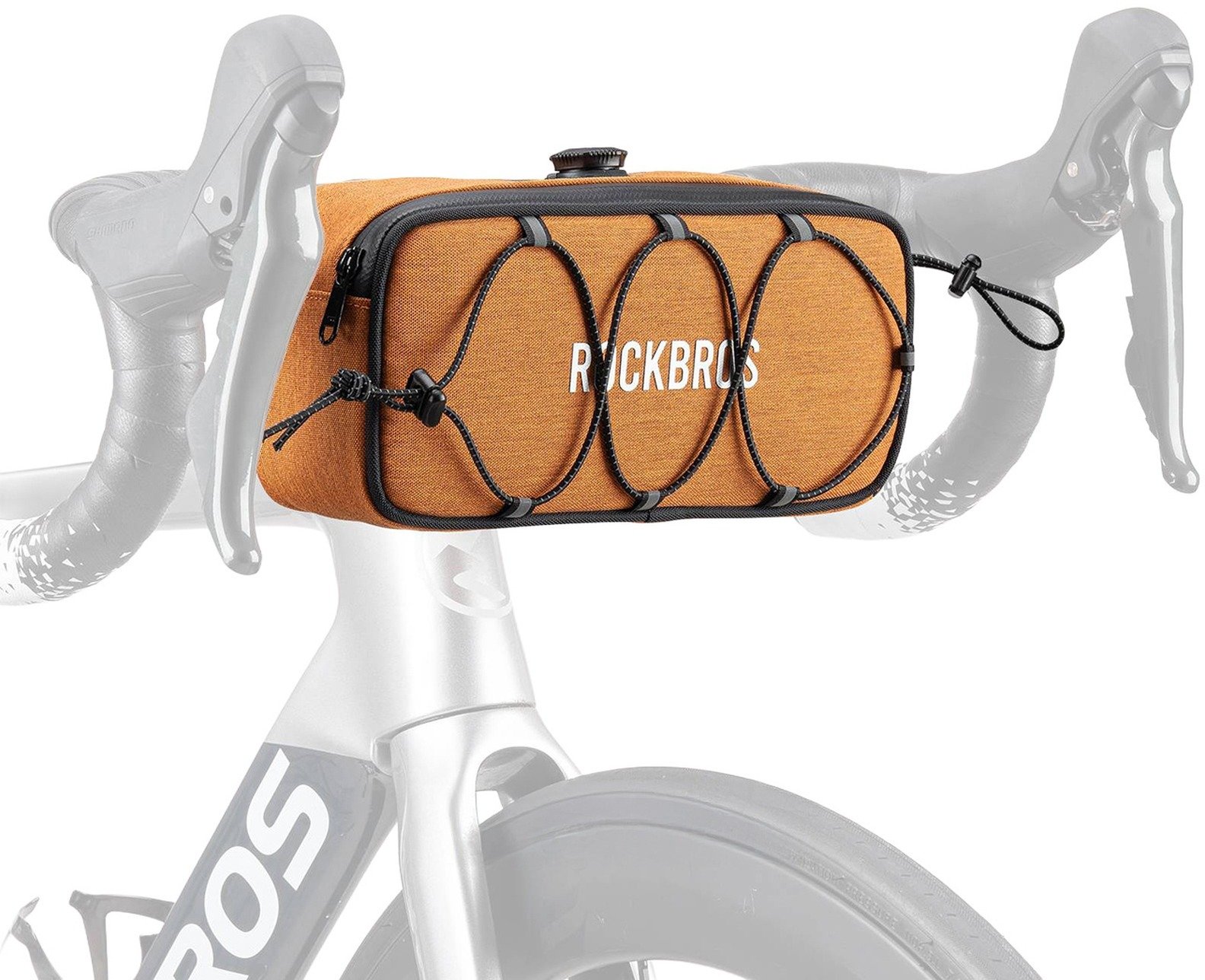 RockBros Torba na kierownicę 1,9L TL001 Road to Sky wodoodporna – pomarańczowa (5907769391811)