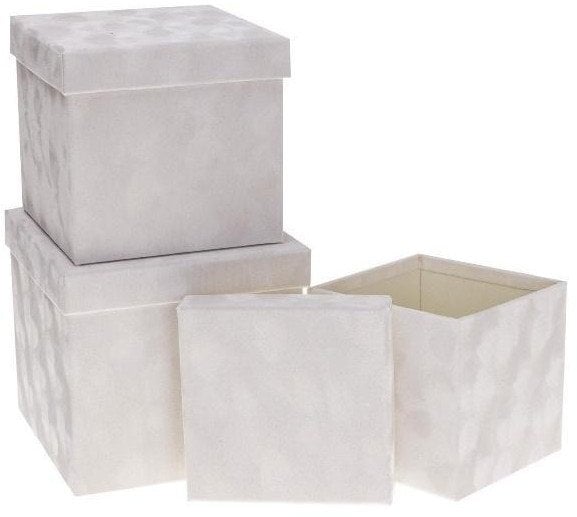 Rozette Pudełko Flower Box 3szt biały ROZETTE