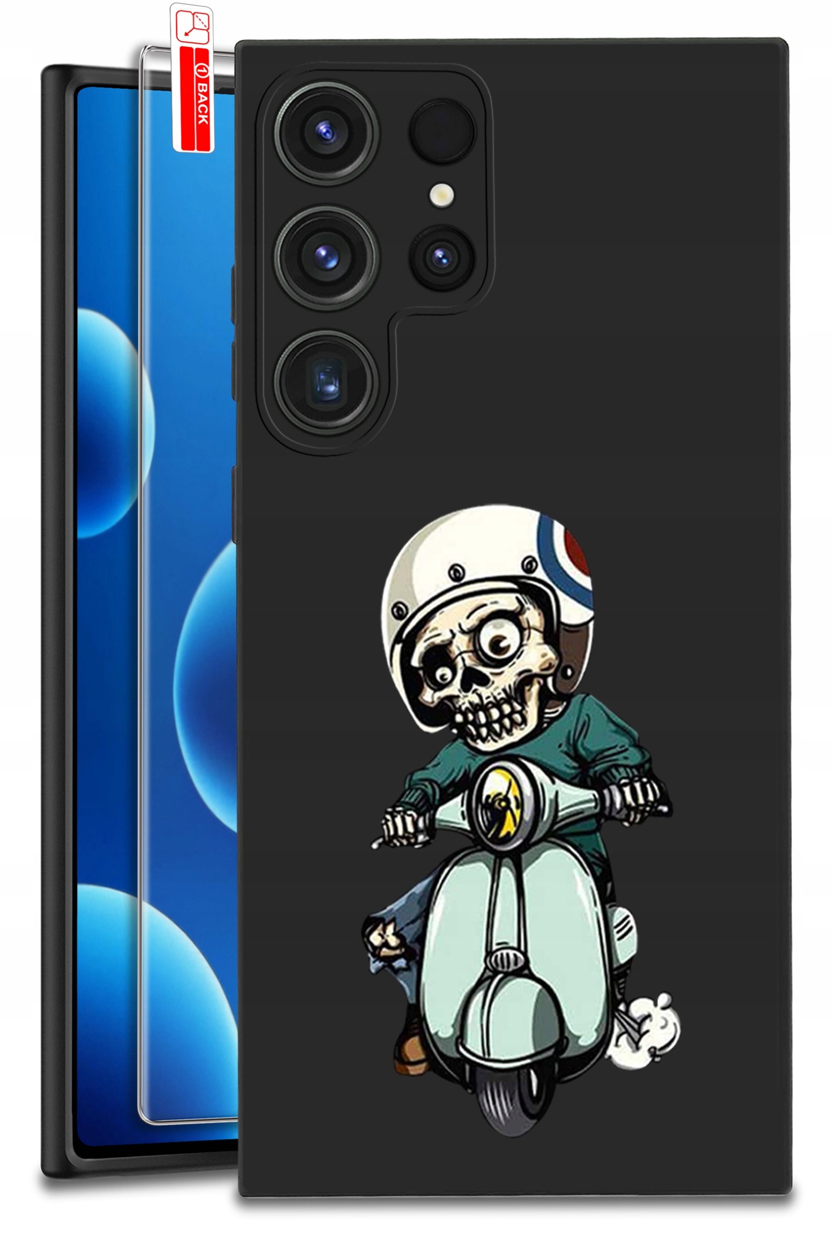 ETUI do Samsung Galaxy S25 Ultra WZORY | SILIKONOWE MATT CASE + SZKŁO 9H