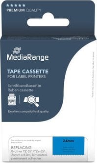 MediaRange MediaRange Schriftbandka. Brother TZ-551/TZe-551 24mm 8m sw