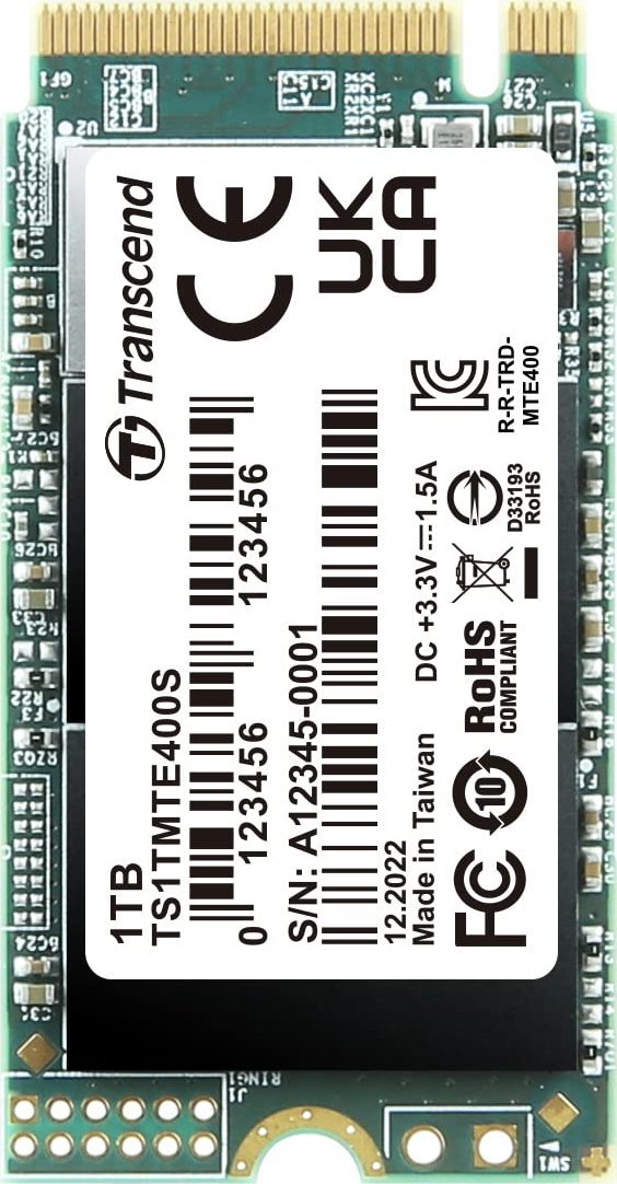 Dysk SSD Transcend MTE400S 1TB M.2 2242 PCI-E x4 Gen3 NVMe (TS1TMTE400S)