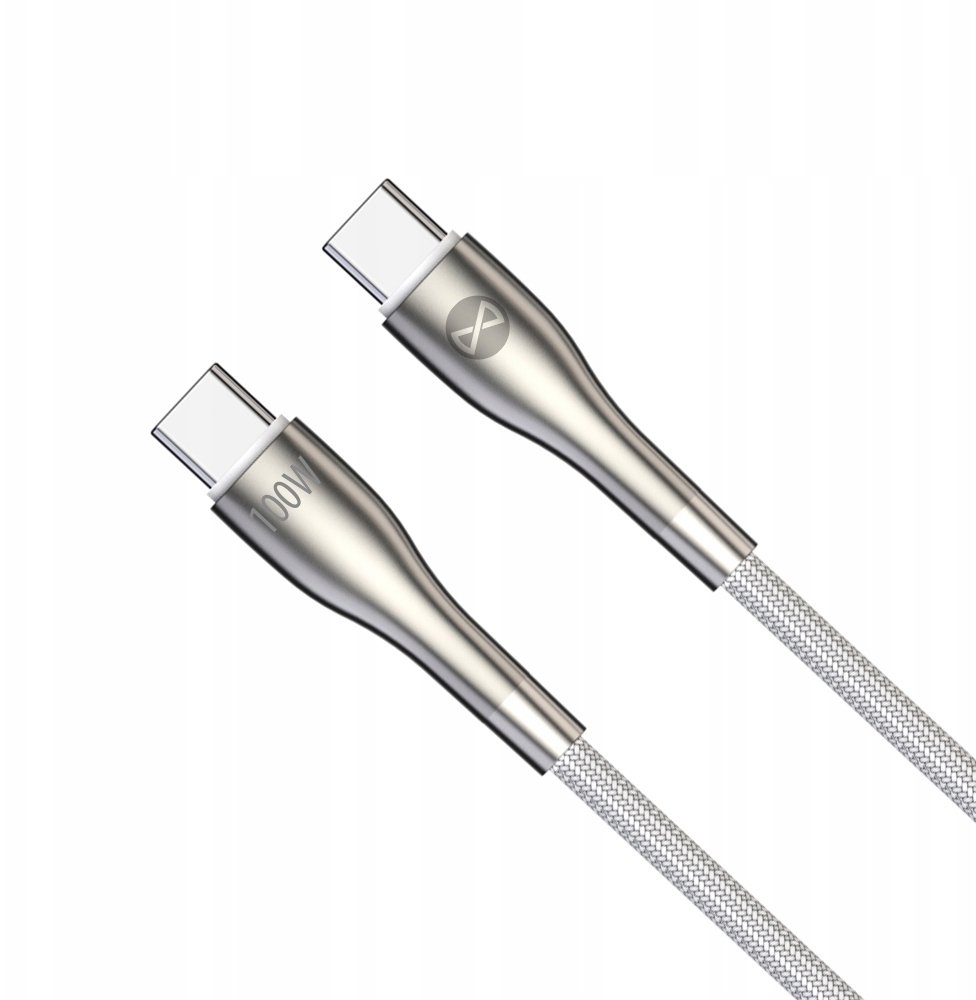 Forever kabel Sleek USB-C - USB-C 1,0 m 100W biały