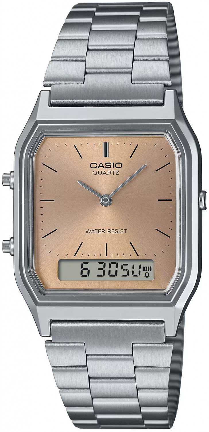 Zegarek Casio Zegarek męski Casio AQ-230A-4AMQYES srebrny