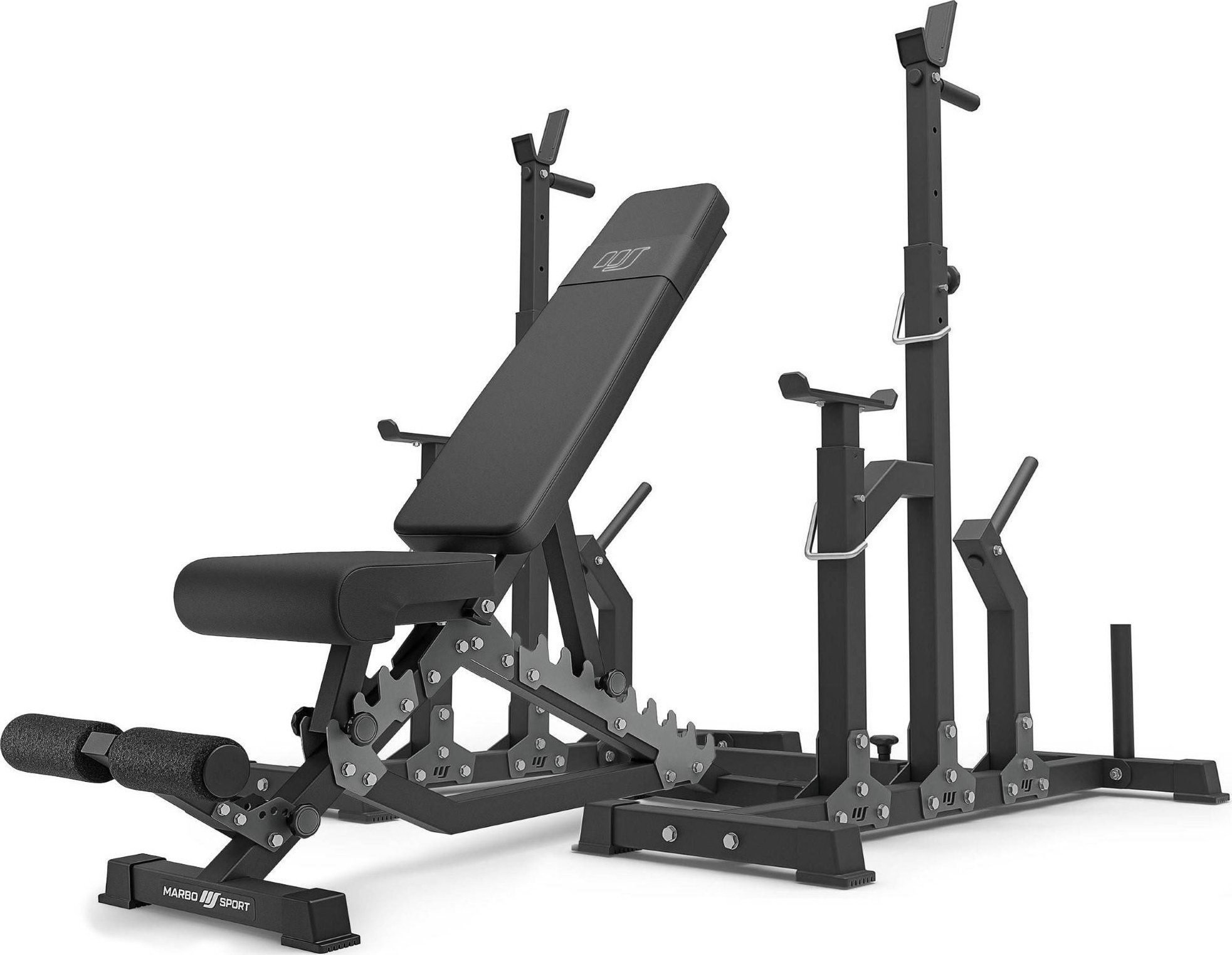 Marbo Sport Zestaw MS2_2.0 | Ławka dwustronna + stojaki regulowane -